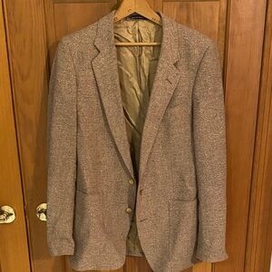 Men's Gray Tweed Blazer - Classic Two-Button Sport Coat